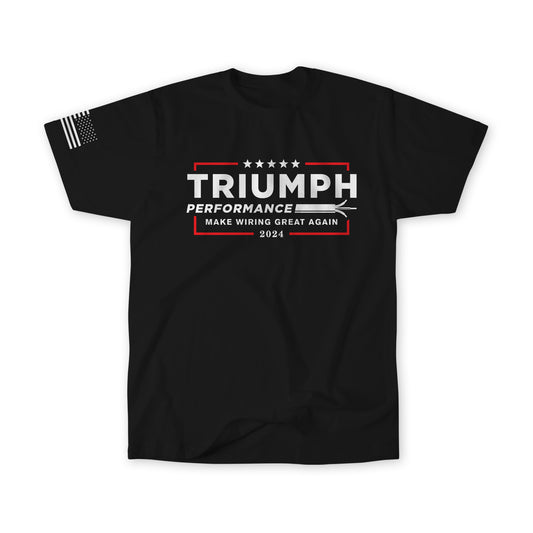 TRIUMPH PERFORMANCE BLACK MWGA TEE